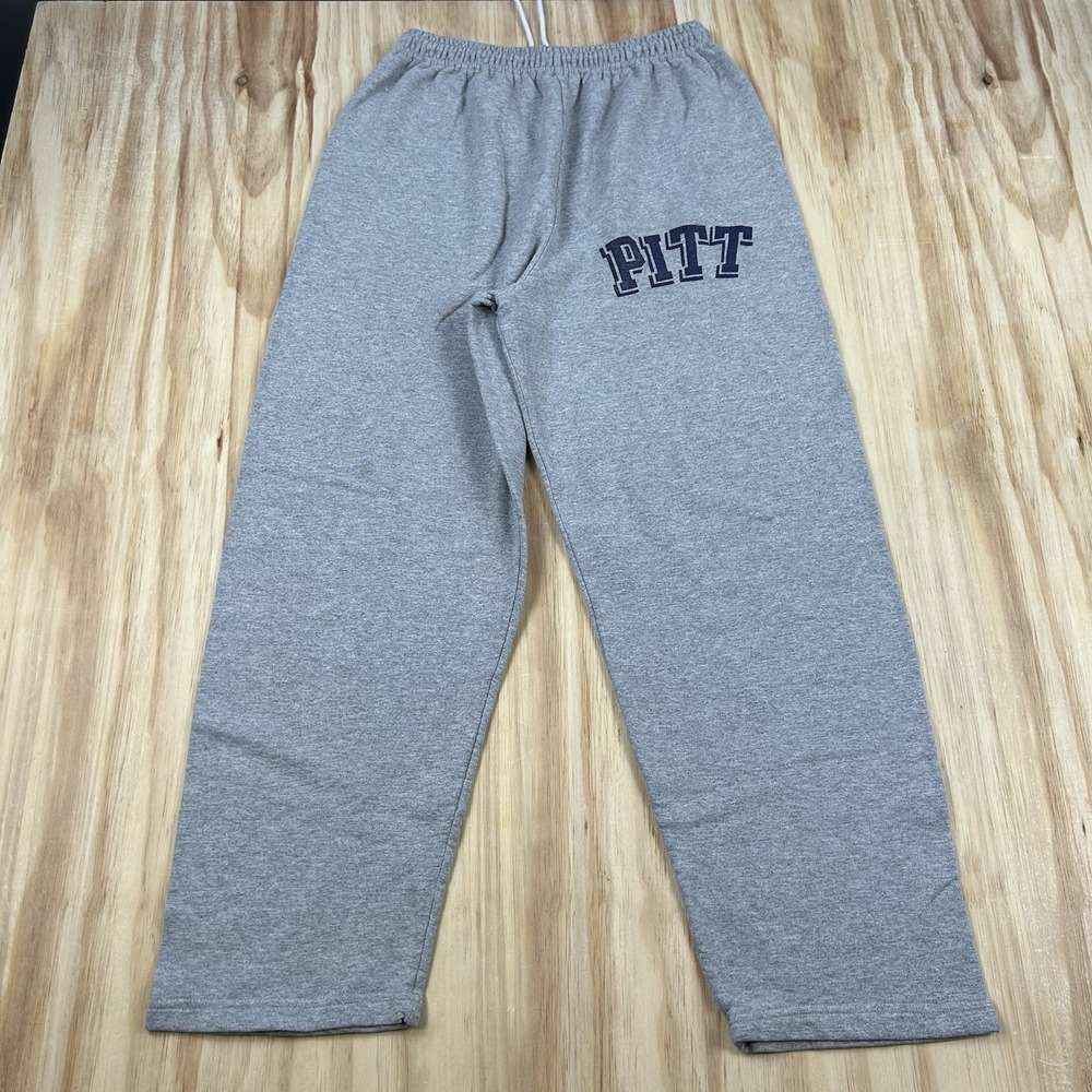 Y2K University of Pittsburgh Pitt Panthers Pitt H2P Sweatpants Gray Large